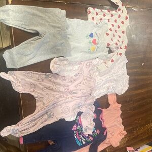 7 pieces Carter's Kids One Pieces - Gray, Pink, Red, Blue